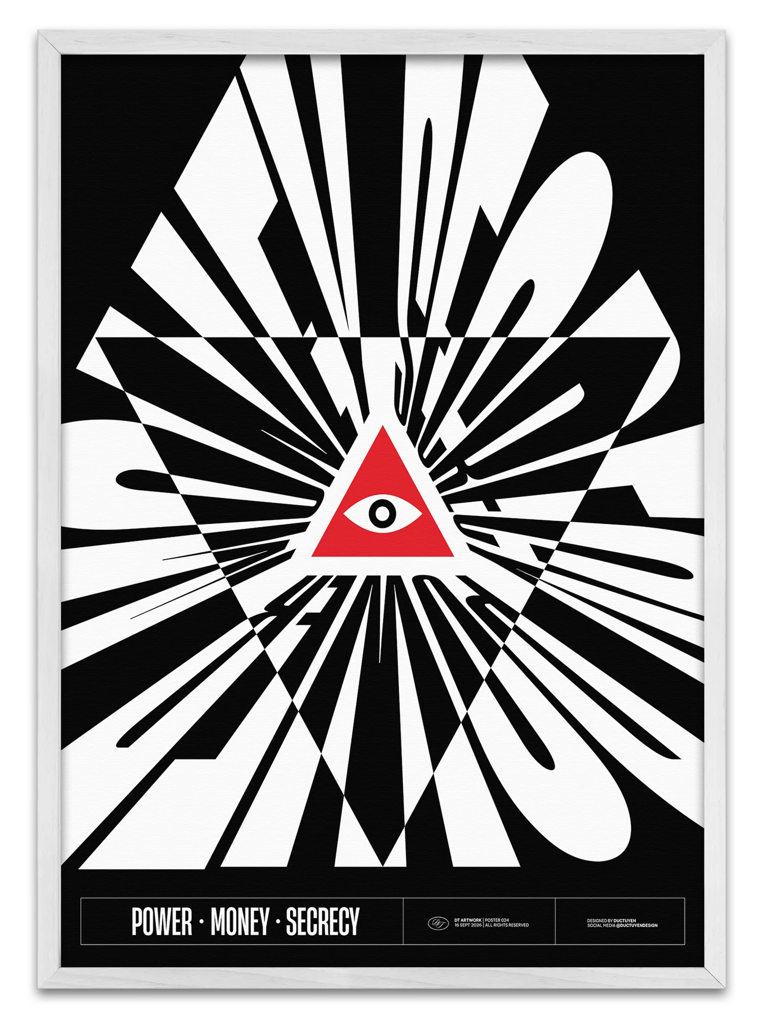 "POWER · MONEY · SECRECY" Framed Poster product image (1)