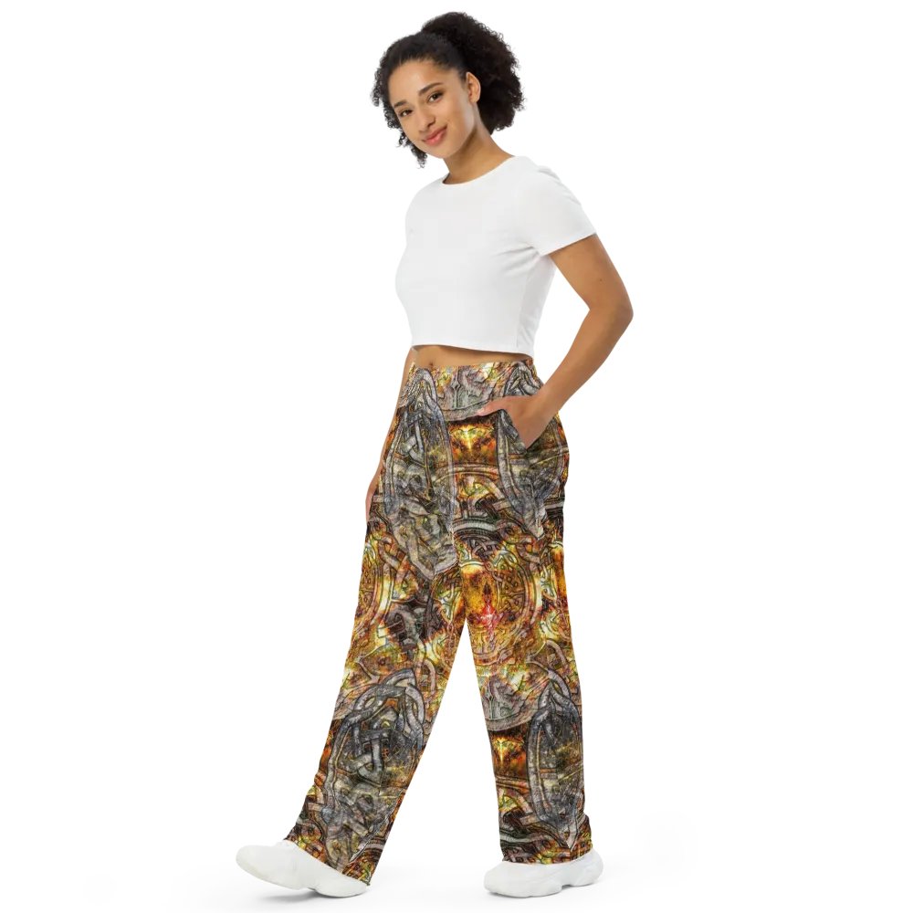 Gold and Silver Celtic Knot Wideleg Pants product image (4)