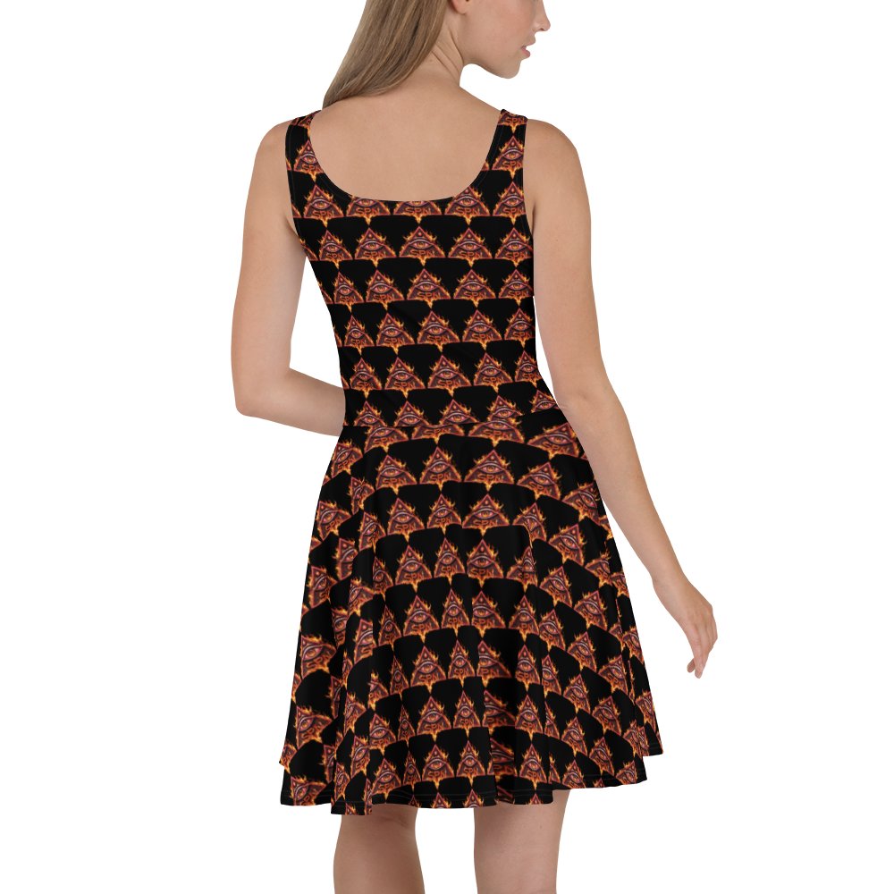 Flaming Eye All-Over Skater Dress product image (4)