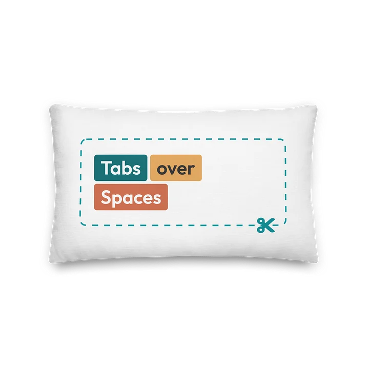 Tabs Over Spaces Throw Pillow product image (1)