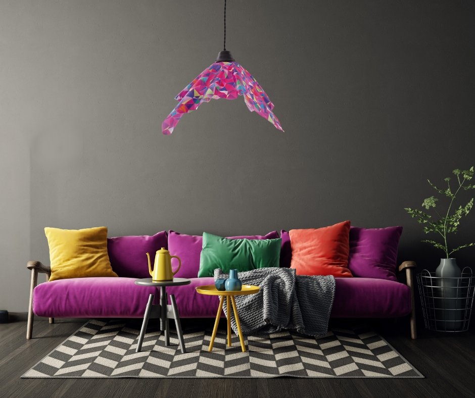 Neon Geometry Pendant Light product image (2)