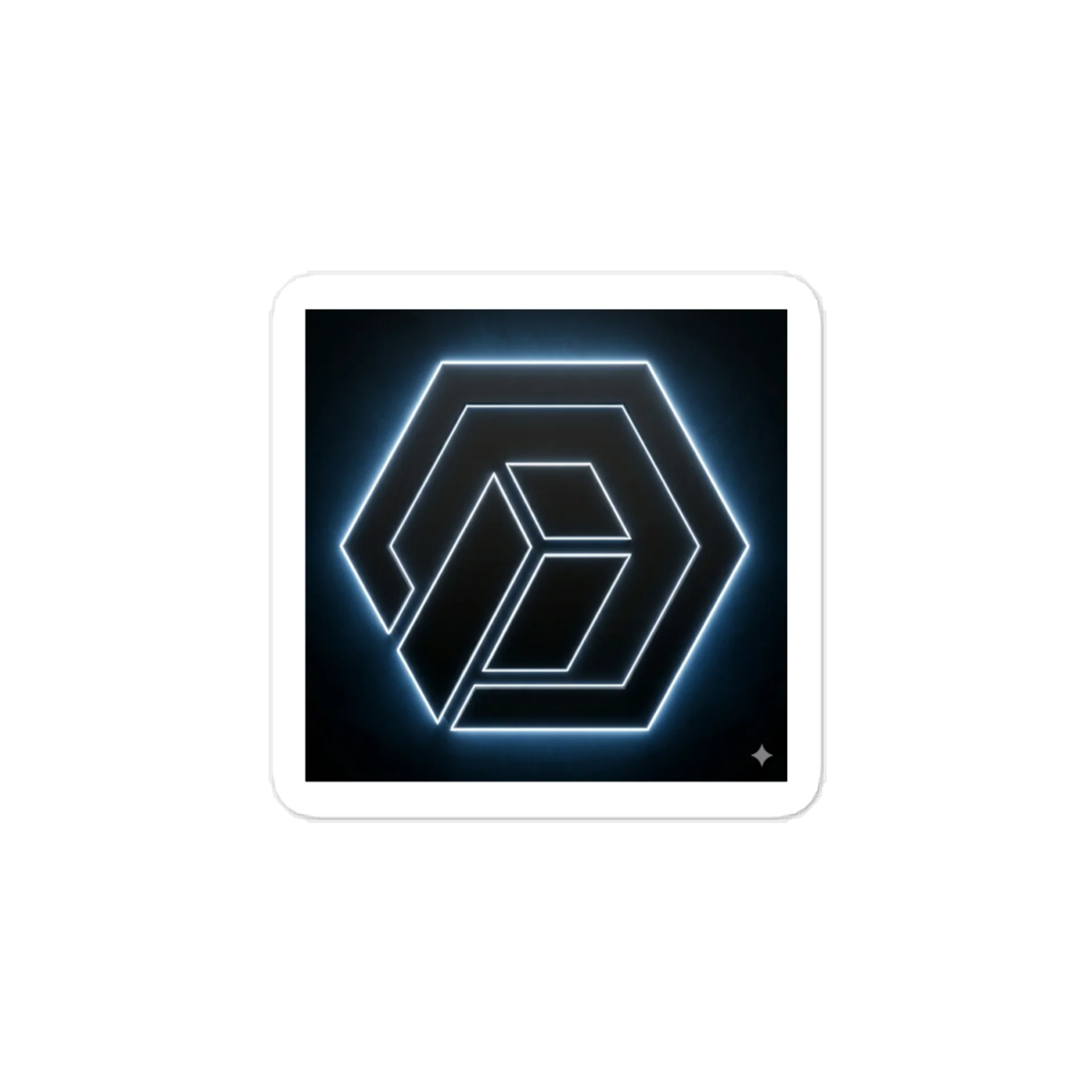Glowing Unranked Neon Logo Sticker product image (1)