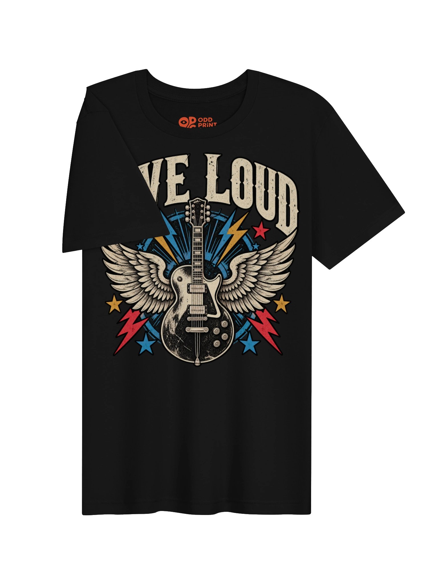 Live Loud Winged Guitar Concert & Rock Music T-Shirt product image (7)