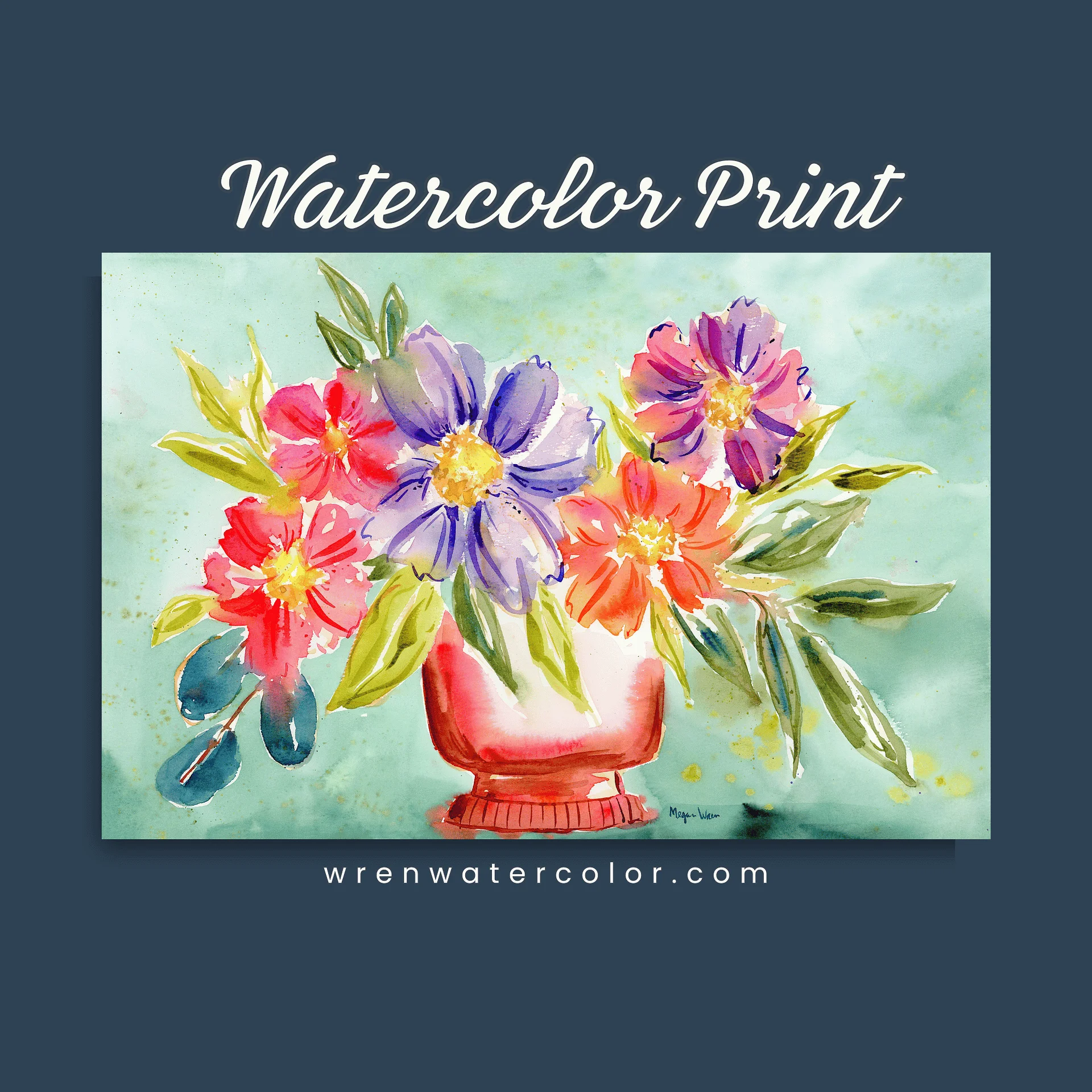 Floral Watercolor Print - Petal Burst product image (1)