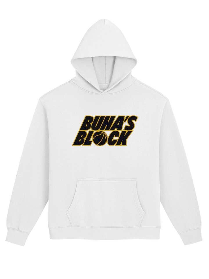 Buha's Block Wordmark Hoodie (White) product image (1)