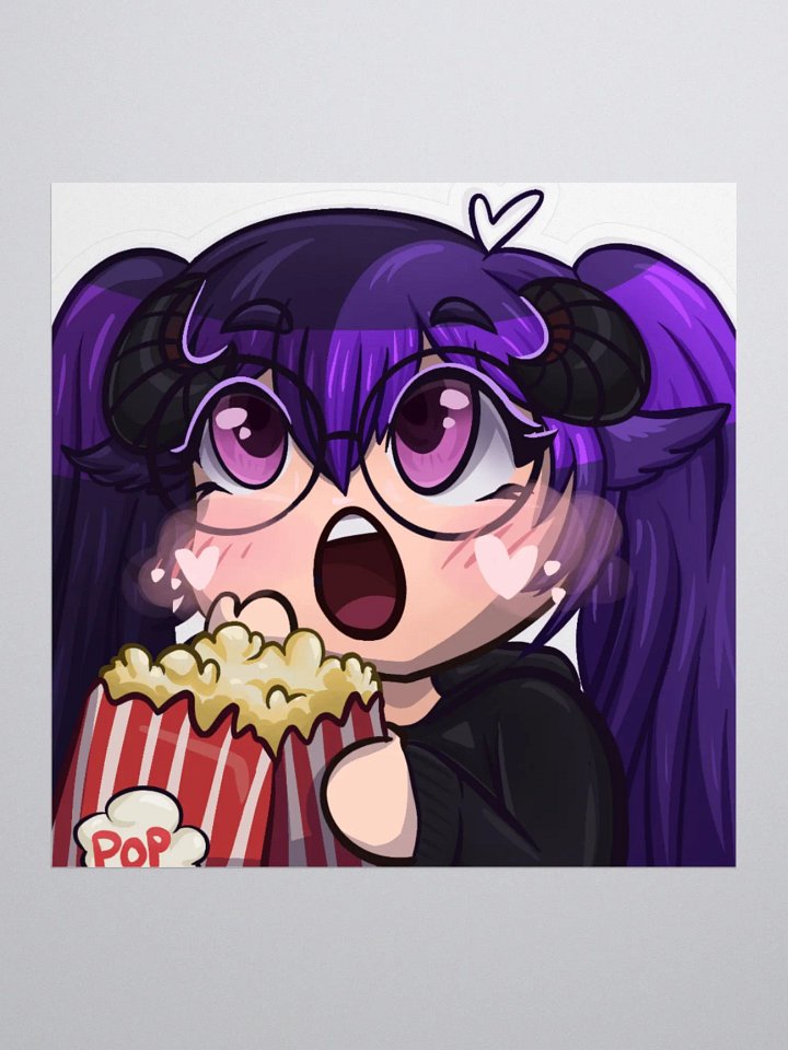 Popcorn Sleepy Emote Sticker product image (1)