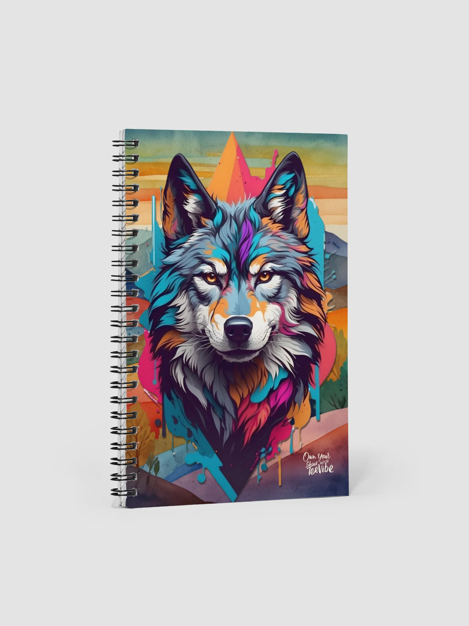 Vibrant Wolf Spirit Spiral Notebook product image (1)