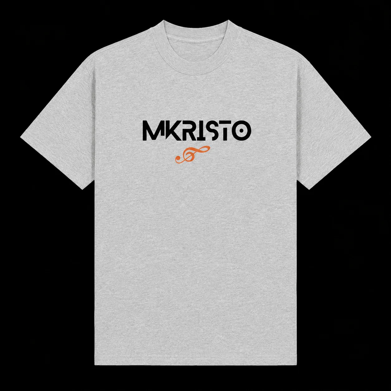Minimal Orange Loop Oversized Fade Tee product image (7)