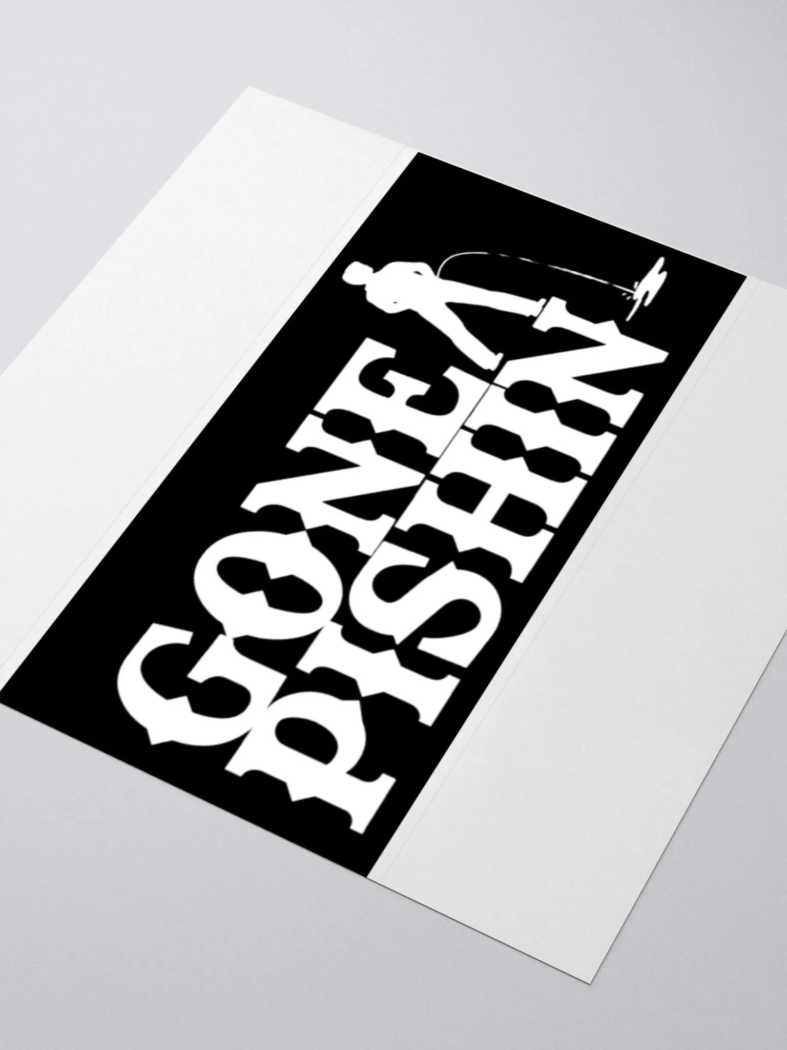 Gone Pishin Sticker (Black) product image (7)