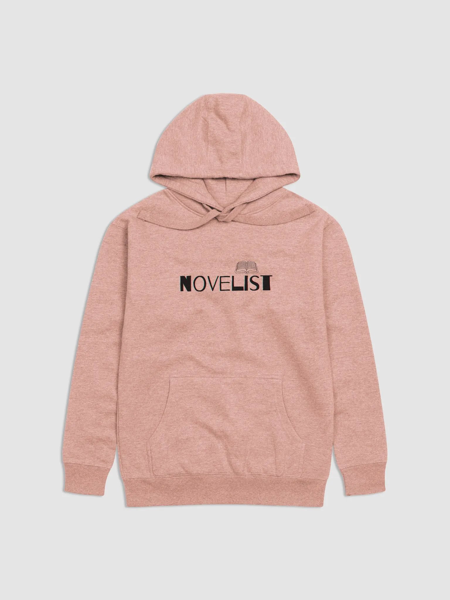 Novelist peach colour unisex hoodie product image (1)