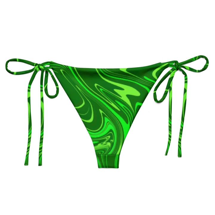 String Bikini Bottom - Different Shades of Green Digital Fluid Art product image (2)