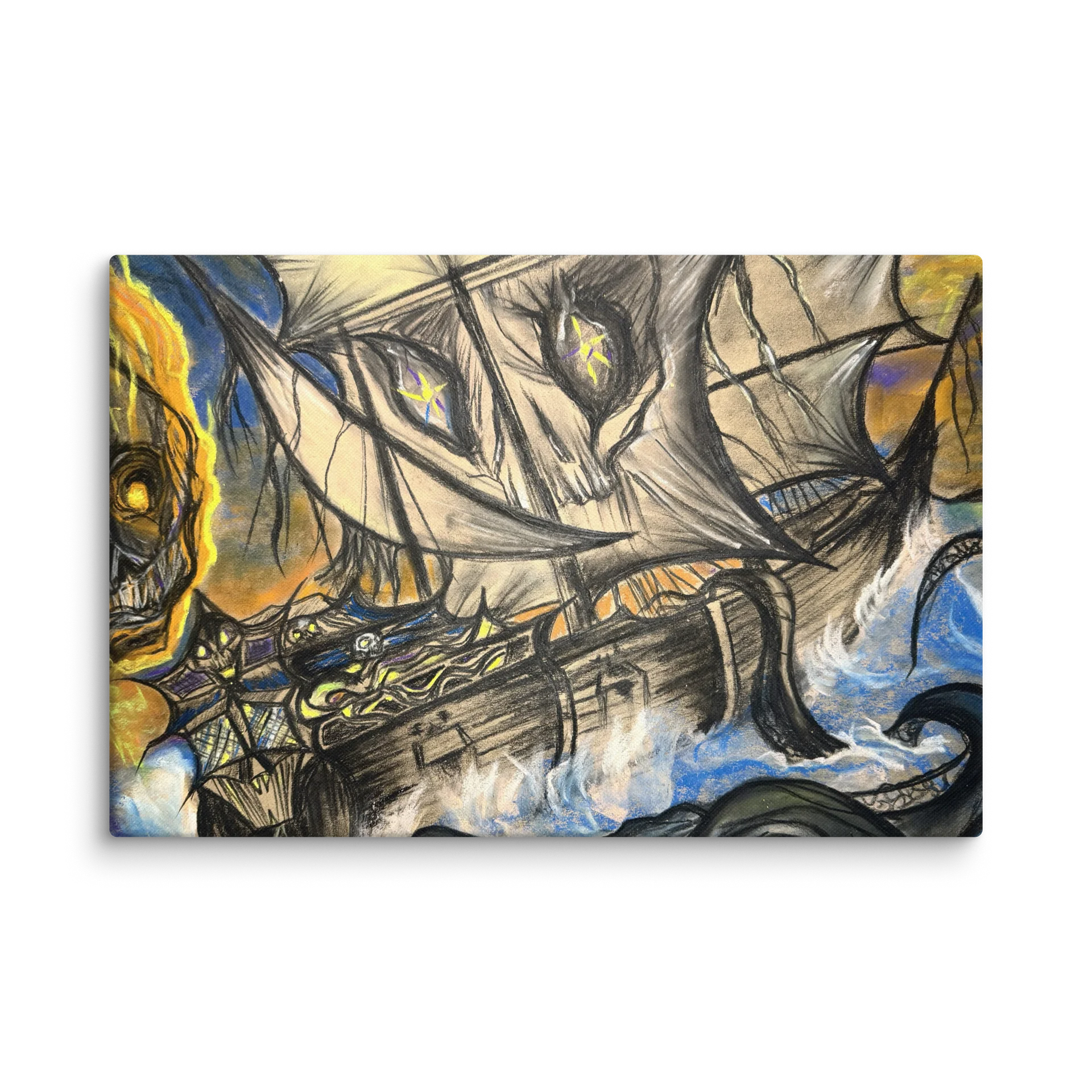 The Ghost Pirate Ship Canvas Print by MayneArt product image (1)