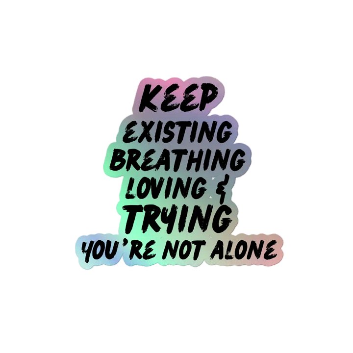 keep going holographic sticker product image (2)