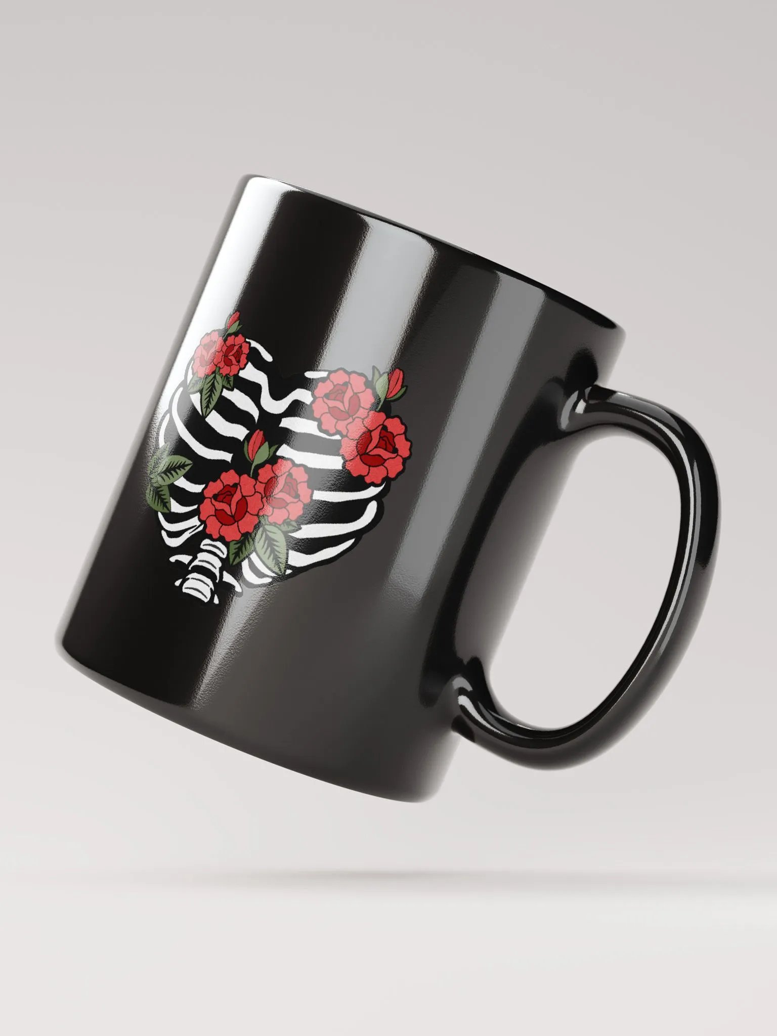 One with the Earth Black Glossy Mug product image (3)