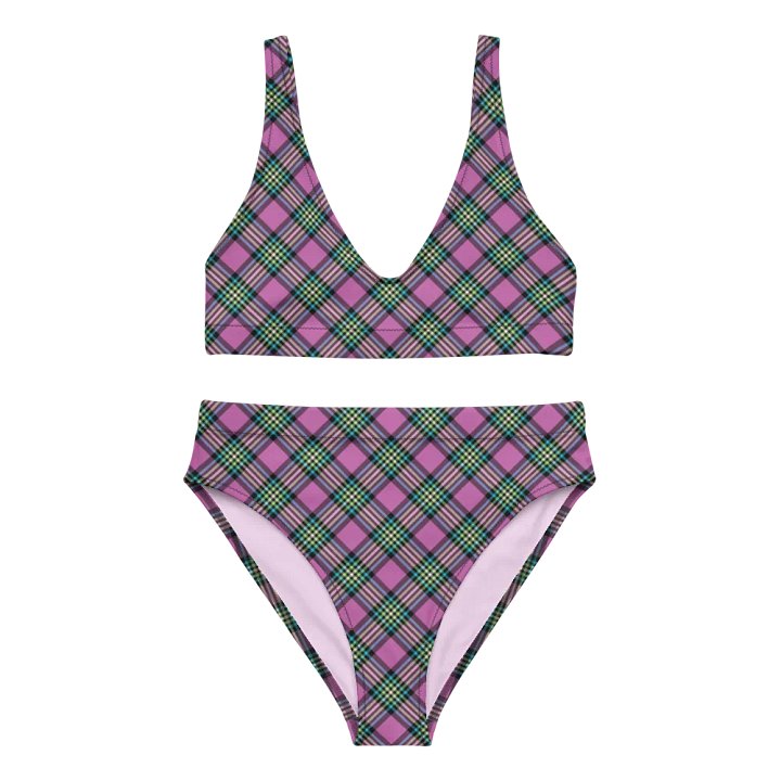 Purple and Turquoise Plaid Bikini product image (2)