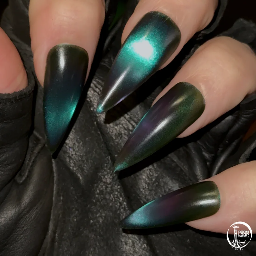 POOL MOOD - Green Teal and Violet High Contrast Magnetic Nail Polish product image (12)