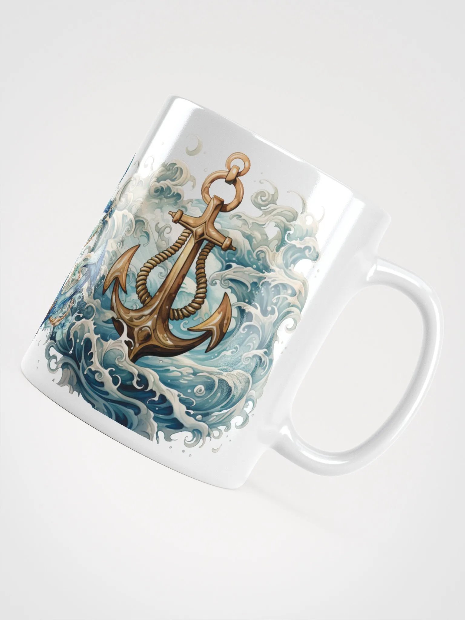 Nautical Anchors White Glossy Mug product image (5)