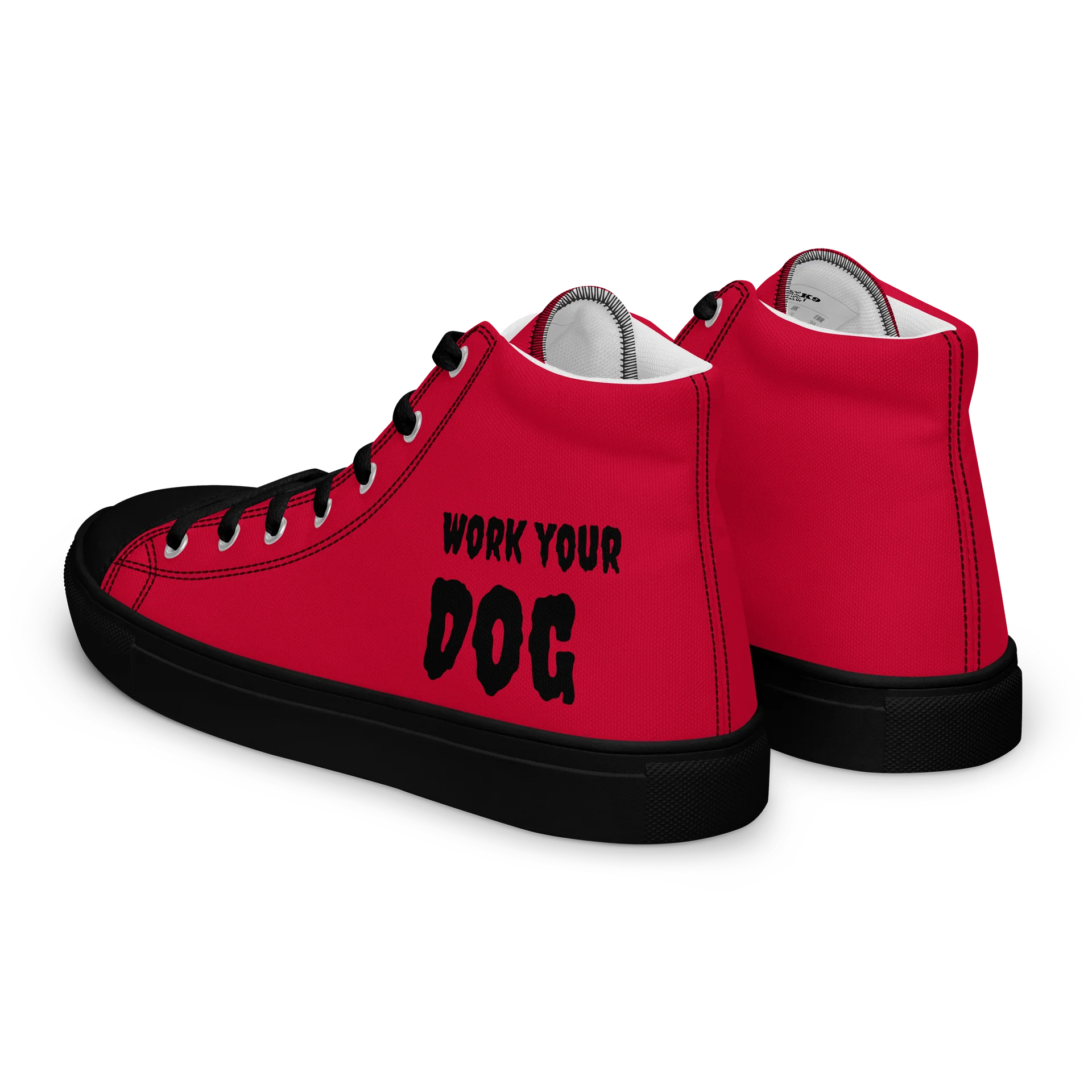 WORK YOUR DOG — Retro Graphic Women's High-Top Sneakers product image (5)