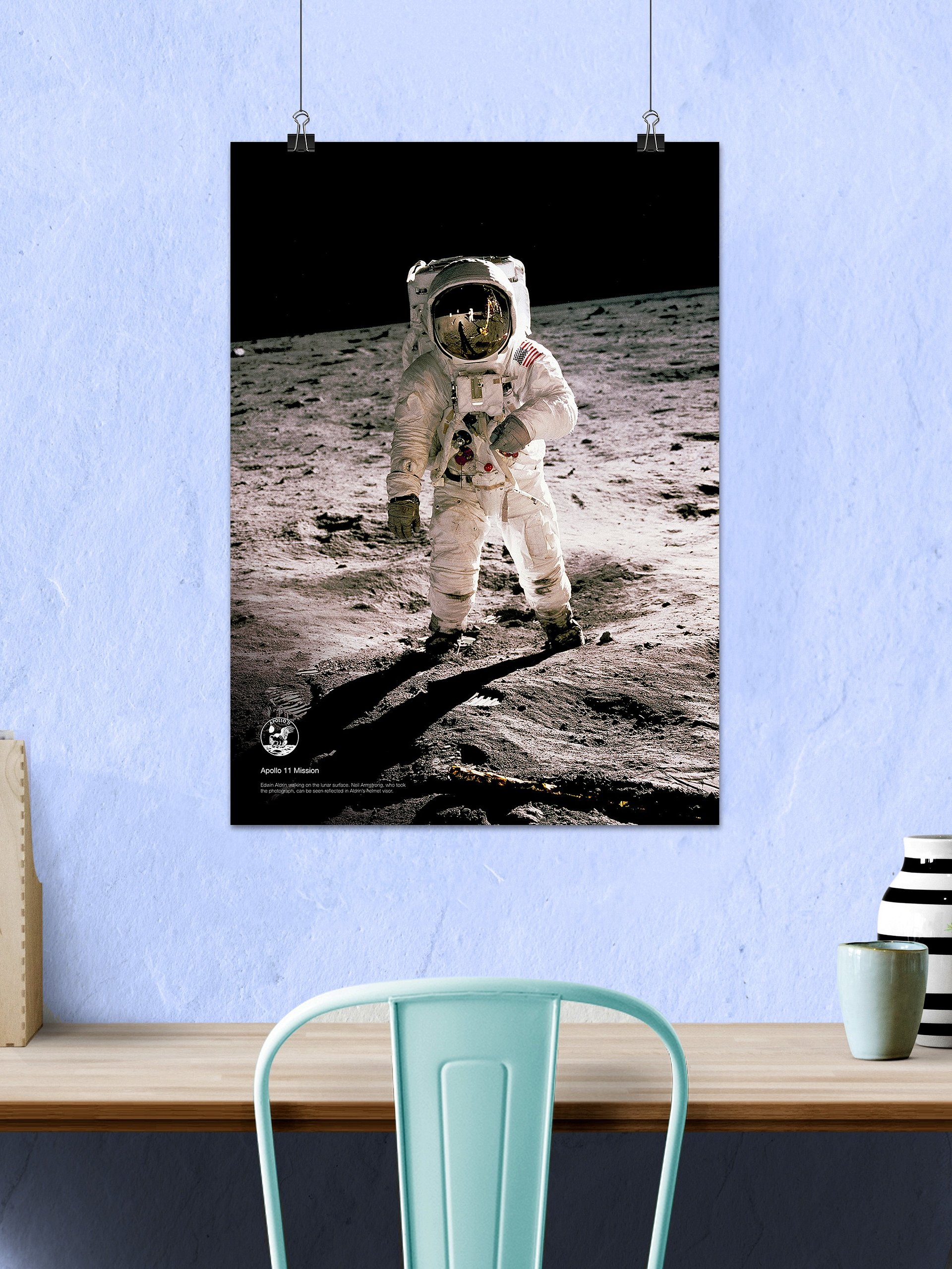 NASA Apollo 11: Edwin Aldrin walking on the lunar surface, 1969 — space poster, space art, photo poster, NASA print, space wall decor product image (2)