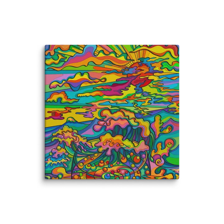 Vibrant Swirls Canvas Art - Sunset & Glass product image (1)
