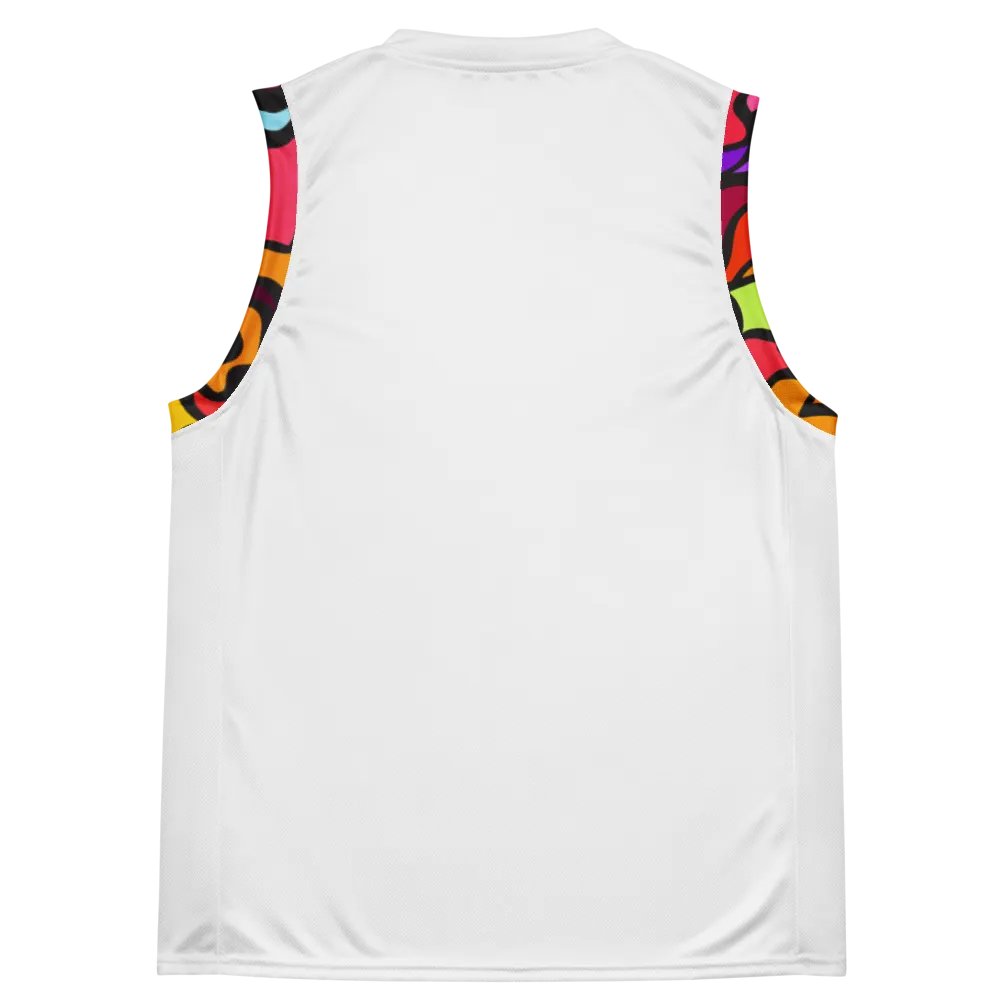 Vibrant Chaos Unisex Basketball Jersey - Wave at Sunset product image (2)