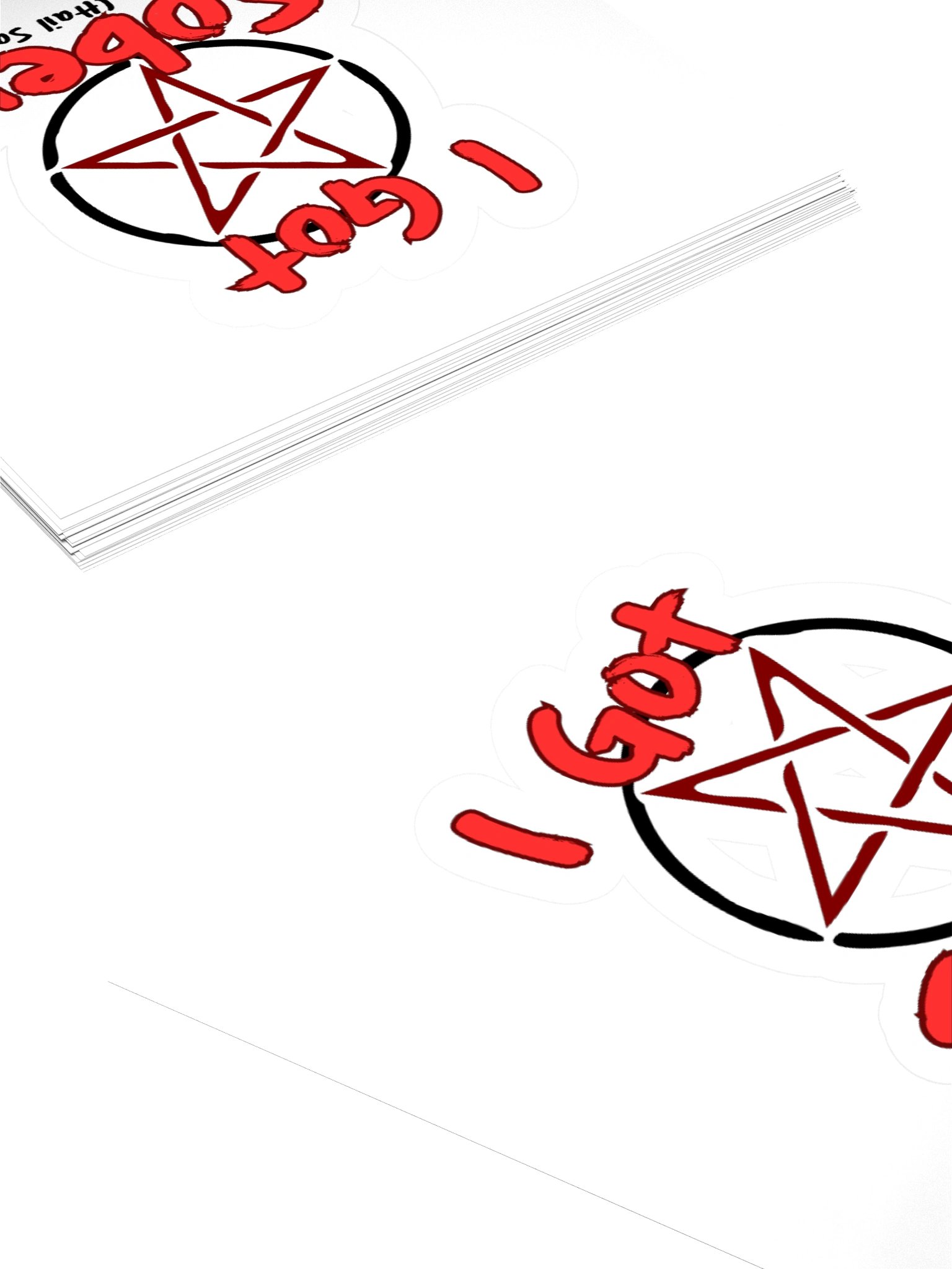 I Got Sober Hail Satan Kisscut Sticker product image (4)
