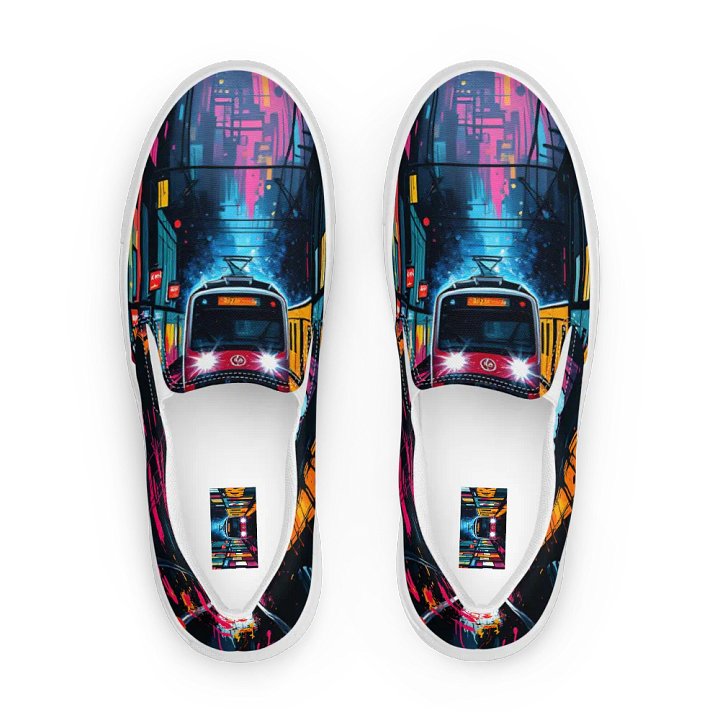 Women's Neon City Canvas slip on shoes product image (1)