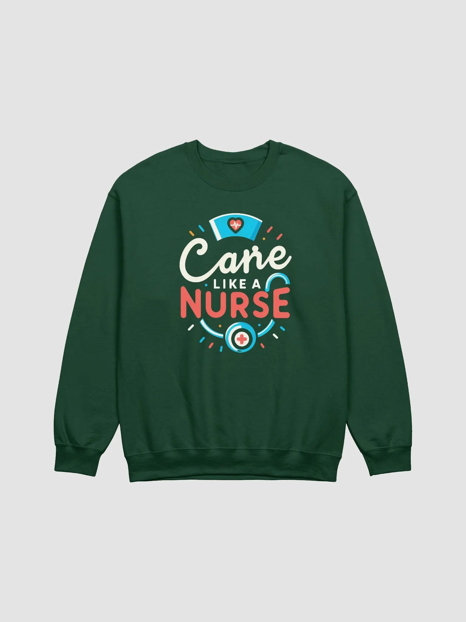 Stethoscope: Nurse's Care Crewneck Sweatshirt product image (3)