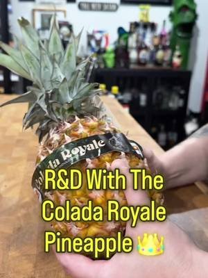 Dole Colada Royale™ pineapple R&D 🍍🥥 This pineapple has been blowing up all over social media lately, with people raving about its supposedly tropical, coconut-kissed flavor. Curiosity got the better of me, so I tracked one down and put it through a little R&D of my own. Dole describes them as lighter, sweeter, more aromatic, and carrying subtle coconut notes. My first thought was that it sounded like some kind of pineapple-coconut hybrid, but it’s actually just a new pineapple variety. To test it, I made a pineapple daiquiri: 3/4oz fresh Colada Royale pineapple juice 3/4oz lime juice 1/2oz 1:1 demerara syrup 2 oz Probitas white rum A daiquiri is one of my favorite ways to evaluate an ingredient. There are nowhere to hide when you’re only working with a handful of ingredients. My verdict? It made a delicious daiquiri. The juice definitely seemed lighter and less dense than a typical pineapple, which tracks with Dole’s description. Could I clearly pick out coconut notes or tell a dramatic difference? Honestly, not really. Is it worth the hype? That’s for you to decide. I’ll happily be using the rest of this pineapple in a few more experiments this week. Have you tried one yet? @Dole Packaged Foods  . . . #pineapple #tropical #daiquiri #cocktailrecipe #drinktok  