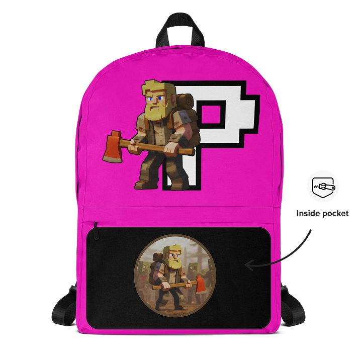 Patient PixelZ All-Over Print Backpack (Hot Pink) product image (2)