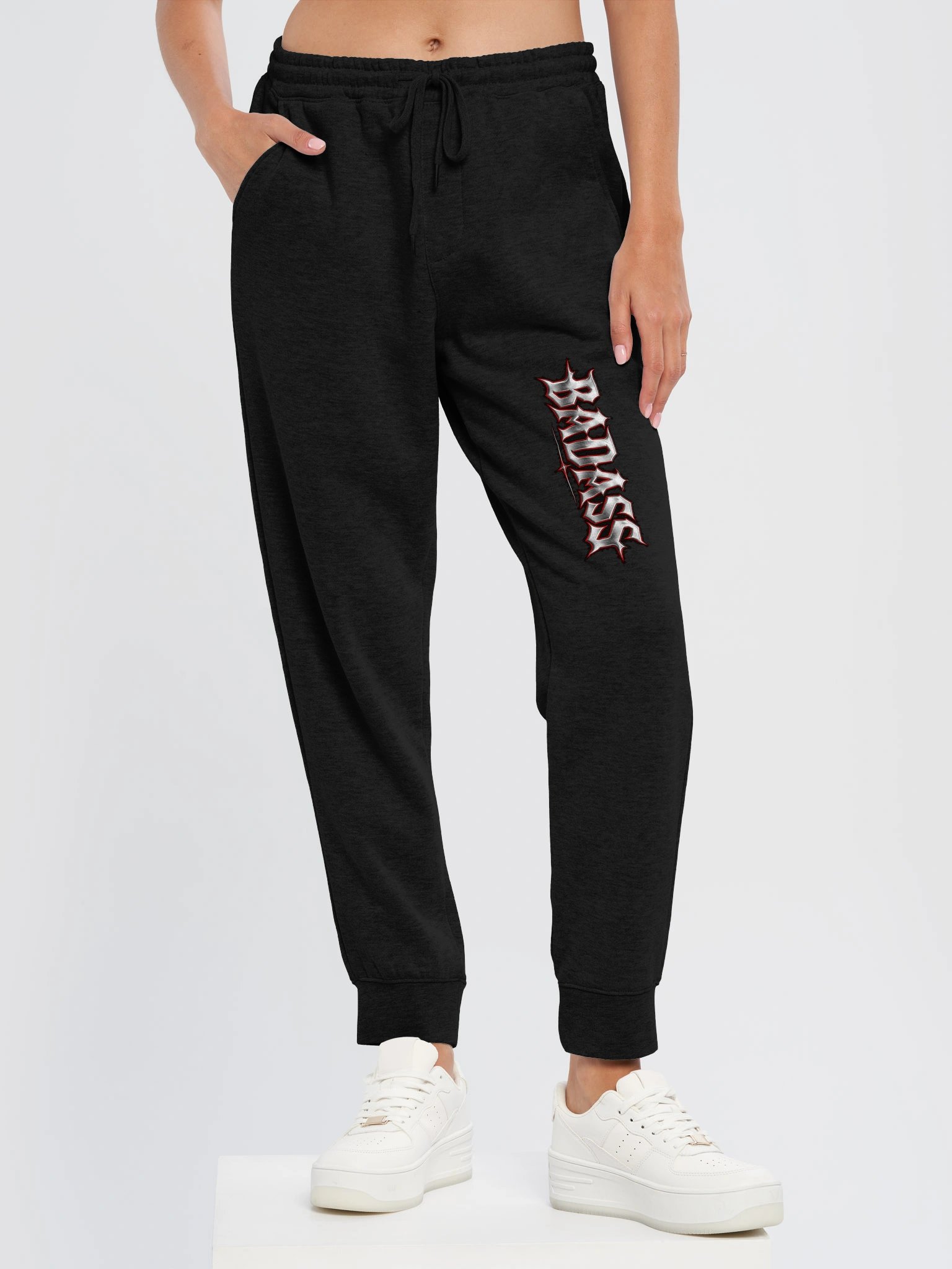 "BADASS" Mystic Falls Graphic Fleece Joggers product image (6)