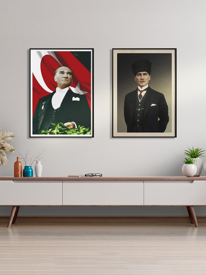 Mustafa Kemal Atatürk poster with Border — Turkey poster product image (2)