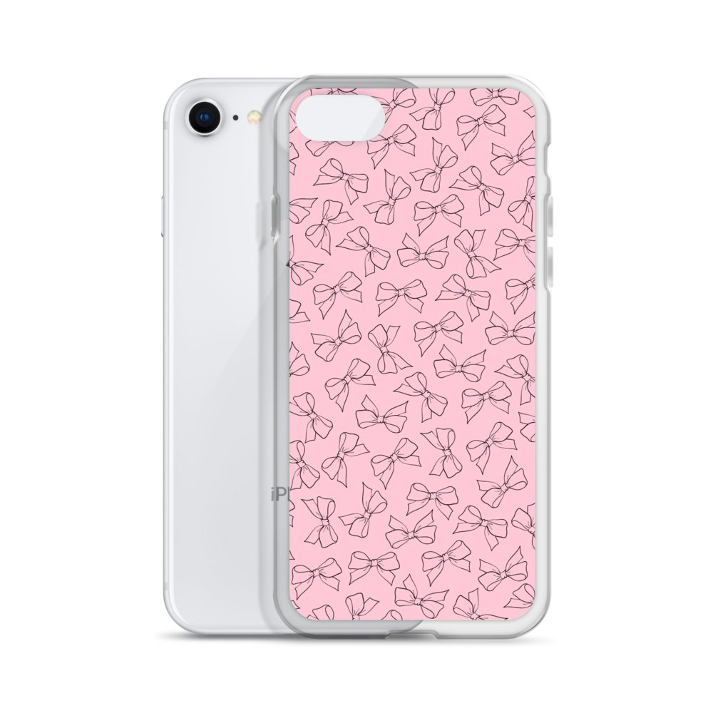 Hand-Drawn Pink Bow Clear iPhone Case product image (55)