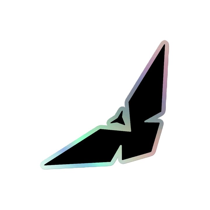 Classic Black Logo Holo Sticker product image (2)