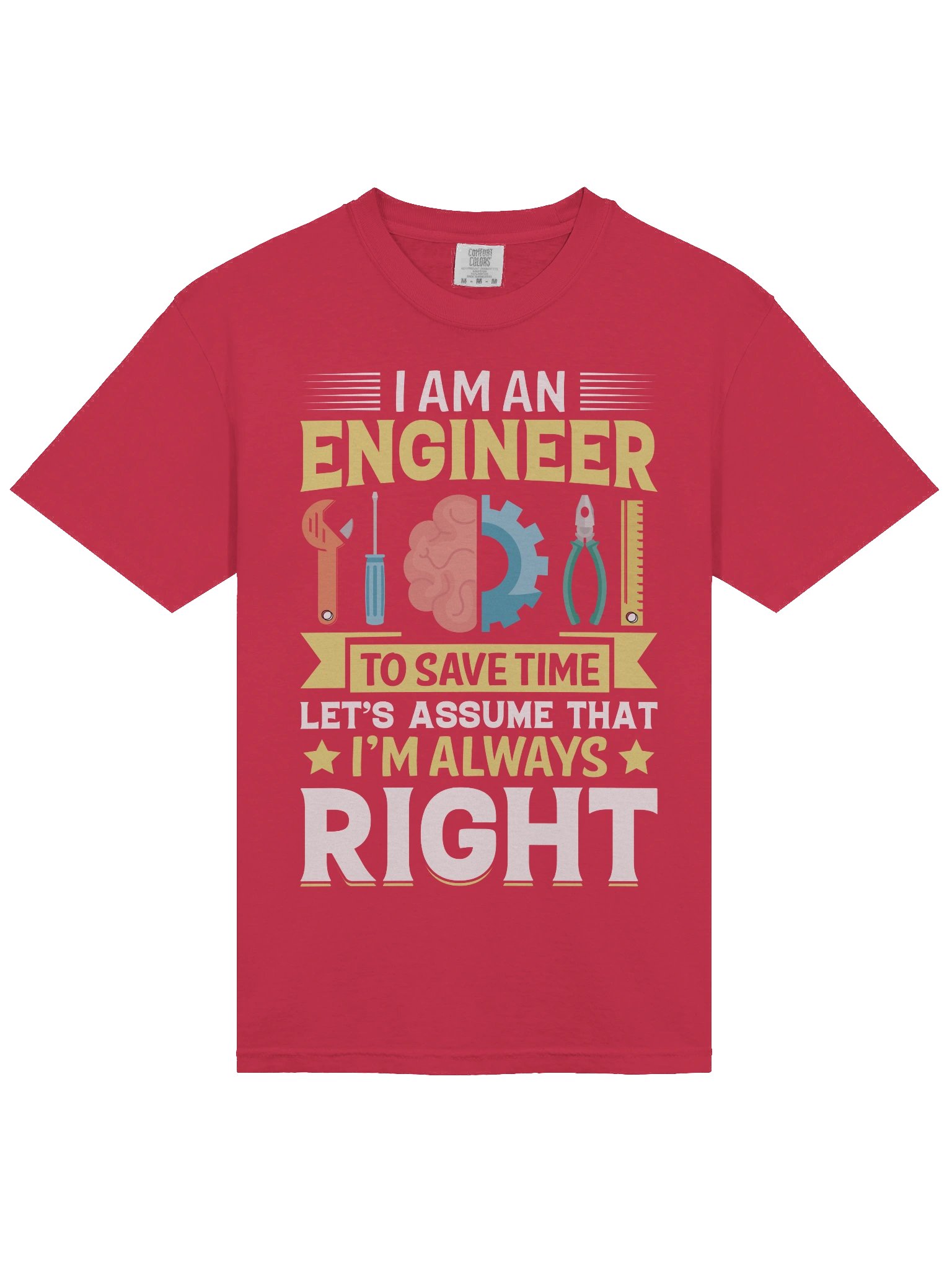 I Am an Engineer, I Am always right V-Neck Tee, Funny Engineer Shirt, Gift for Engineers, Unisex Logic Tee, Engineering Humor Top product image (3)