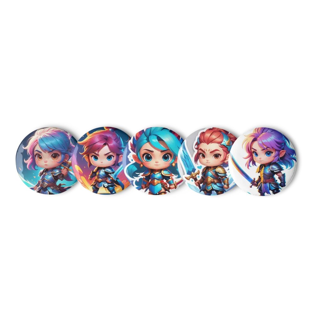 Chibi Warrior Set A - Pin Button Collection product image (6)