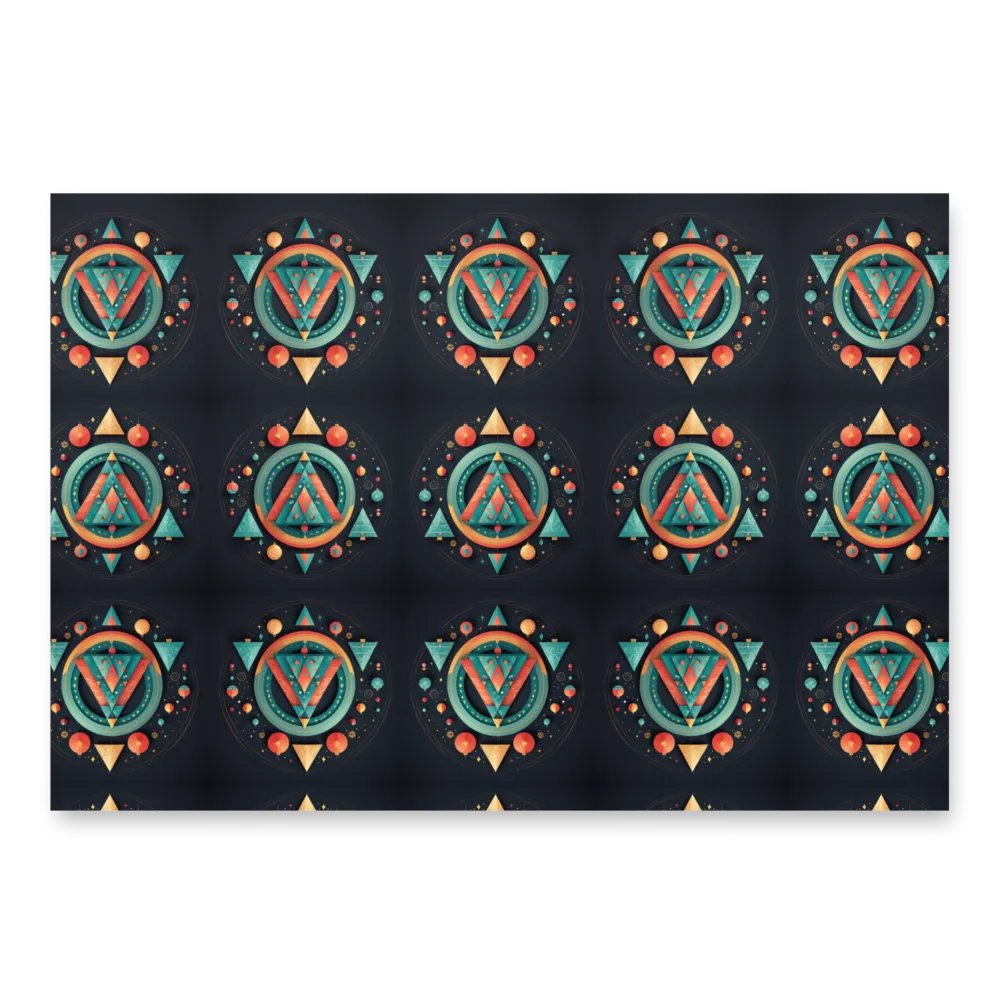 Geometric Christmas tree Wrapping Paper Sheets product image (3)