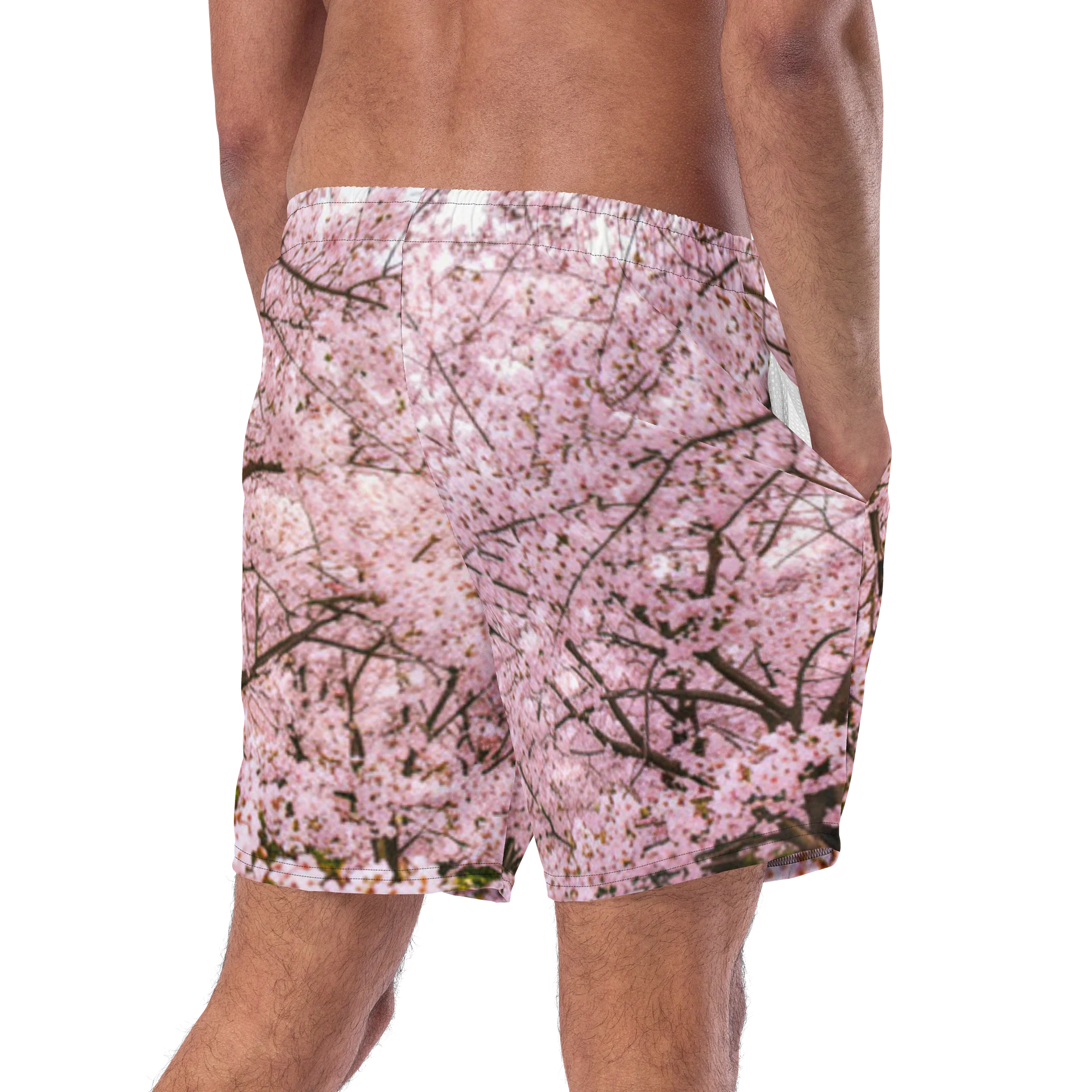 Men's Cherry Blossom Swim Trunks | Japanese Sakura Beach Shorts product image (9)