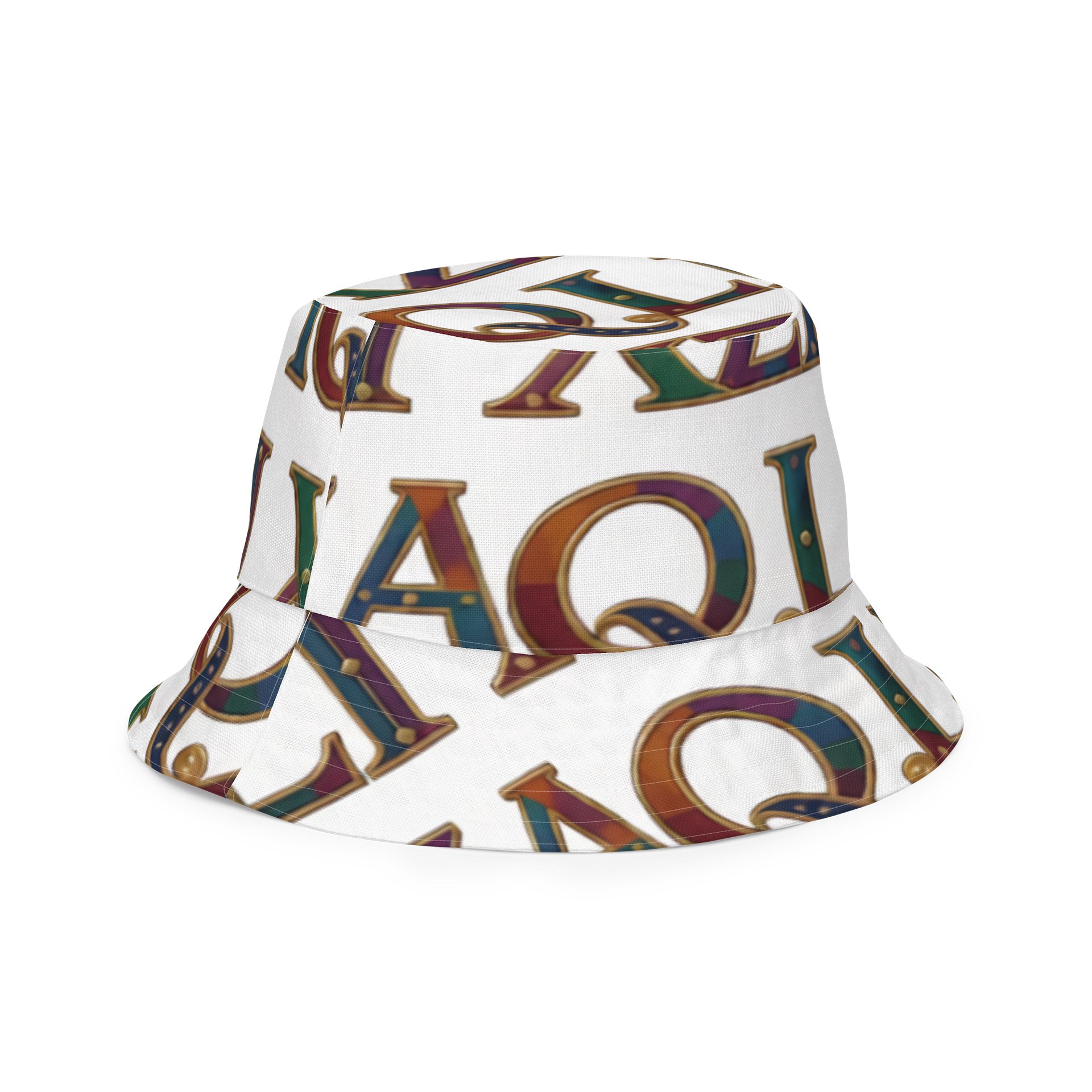 XZAQLI Monogram Bucket Hat (White) product image (3)