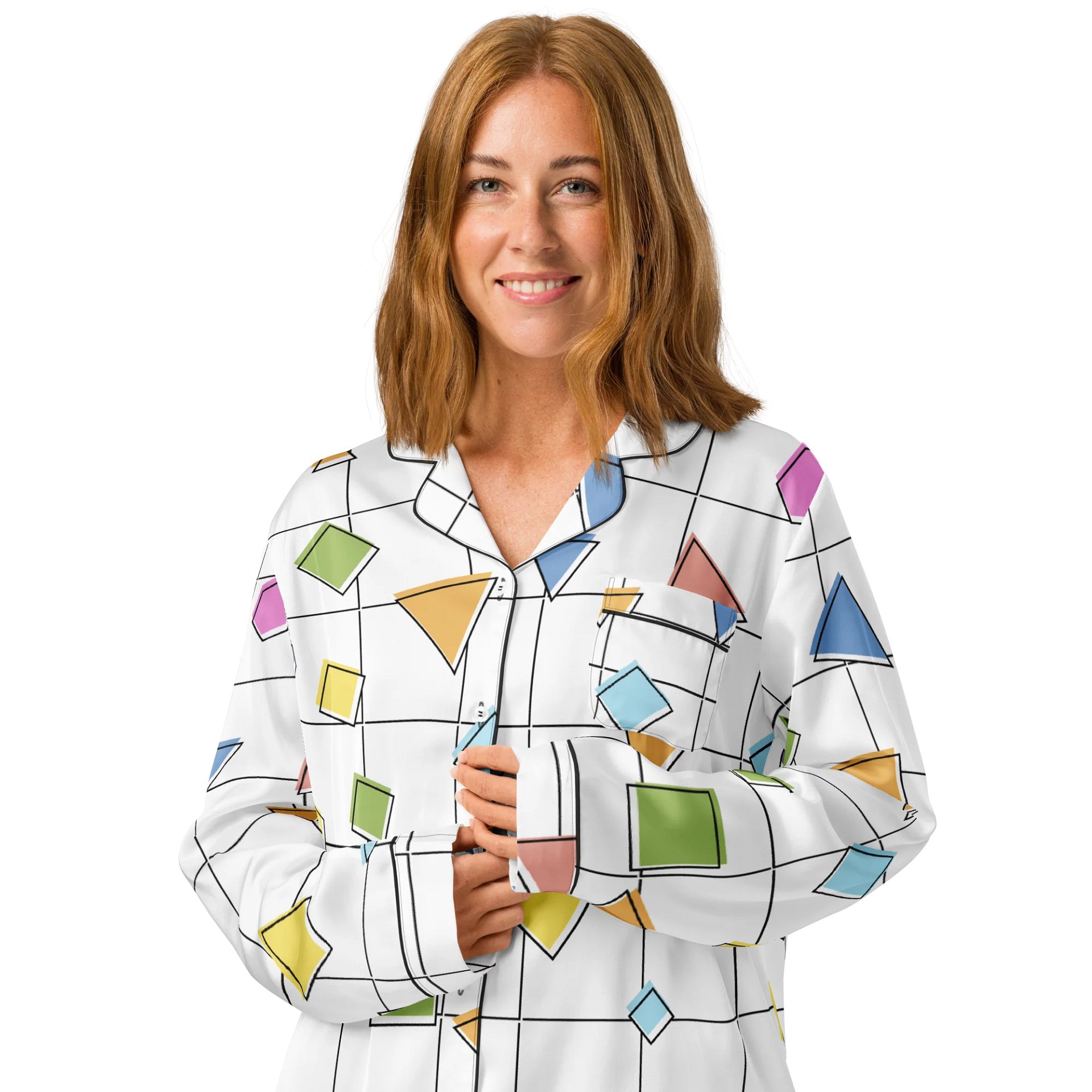 Geometric Harmony Women's Pajama Top product image (4)