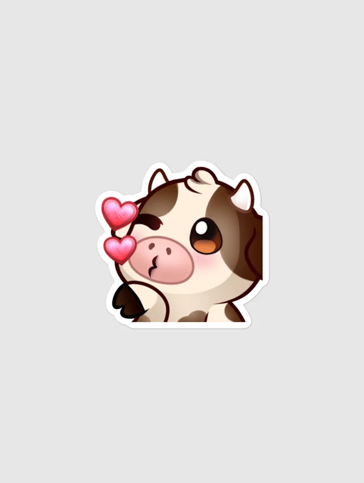 Cow Blowing a Kiss Emote Sticker product image (1)