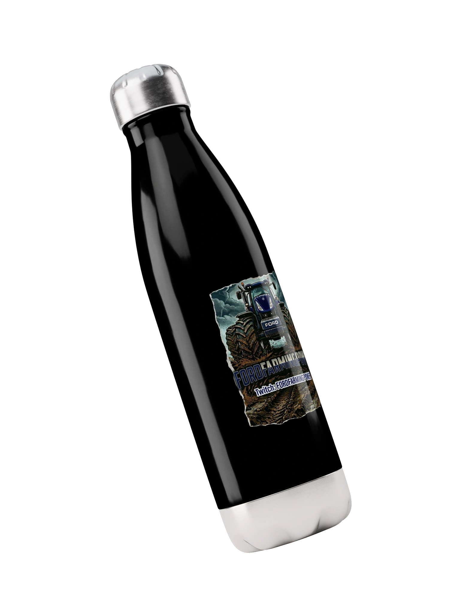 FordFarmingPower 1 ounce sublimated Stainless Steel Water Bottle product image (3)