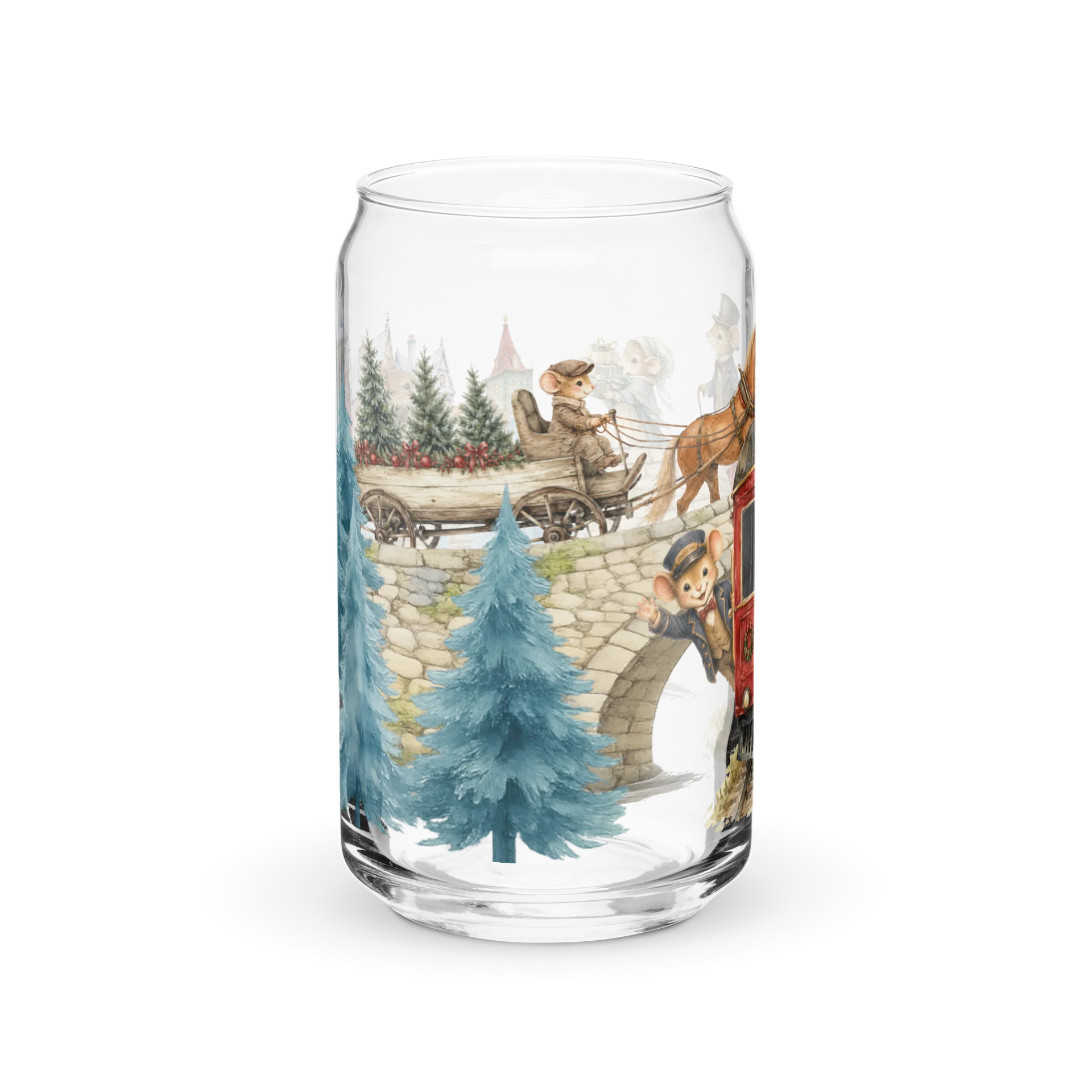 Home for Winter | Whimsical Cozy Village Sipper Glass product image (8)