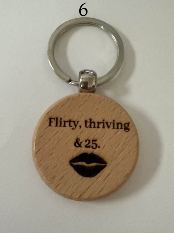 Milestone Birthday Wooden Engraved Keychains | Age 21–70 | Handmade Gift for Him or Her (1) product image (6)