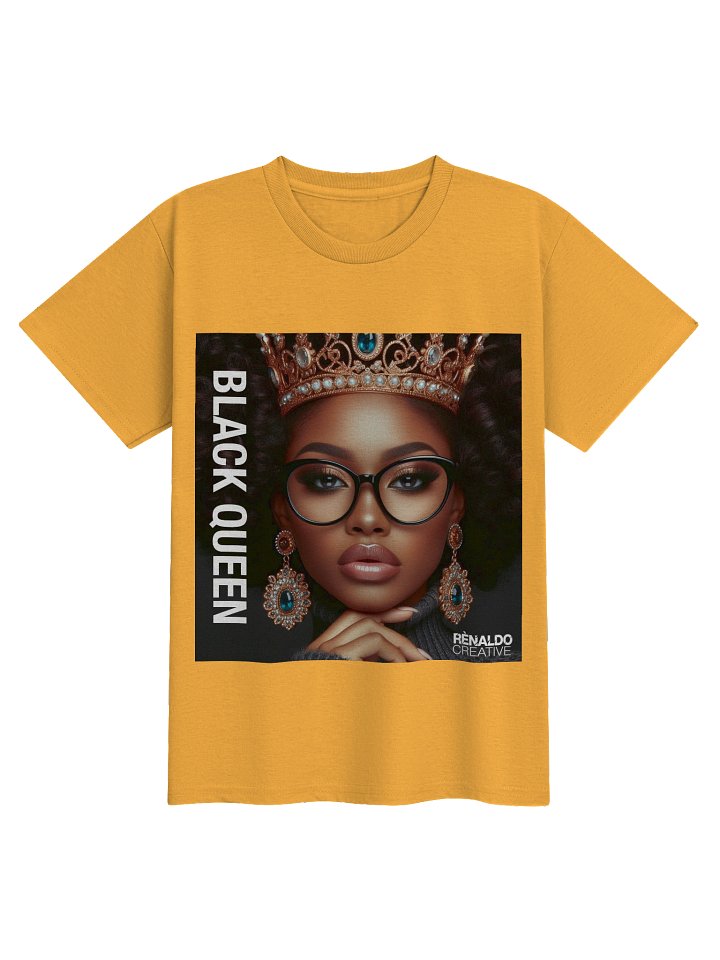 Yellow Girl Renaldo Creative Black Queen T-Shirt product image (1)