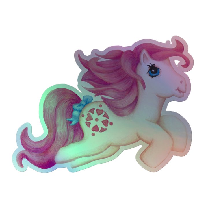Pretty Pink Pony Holographic Sticker product image (2)