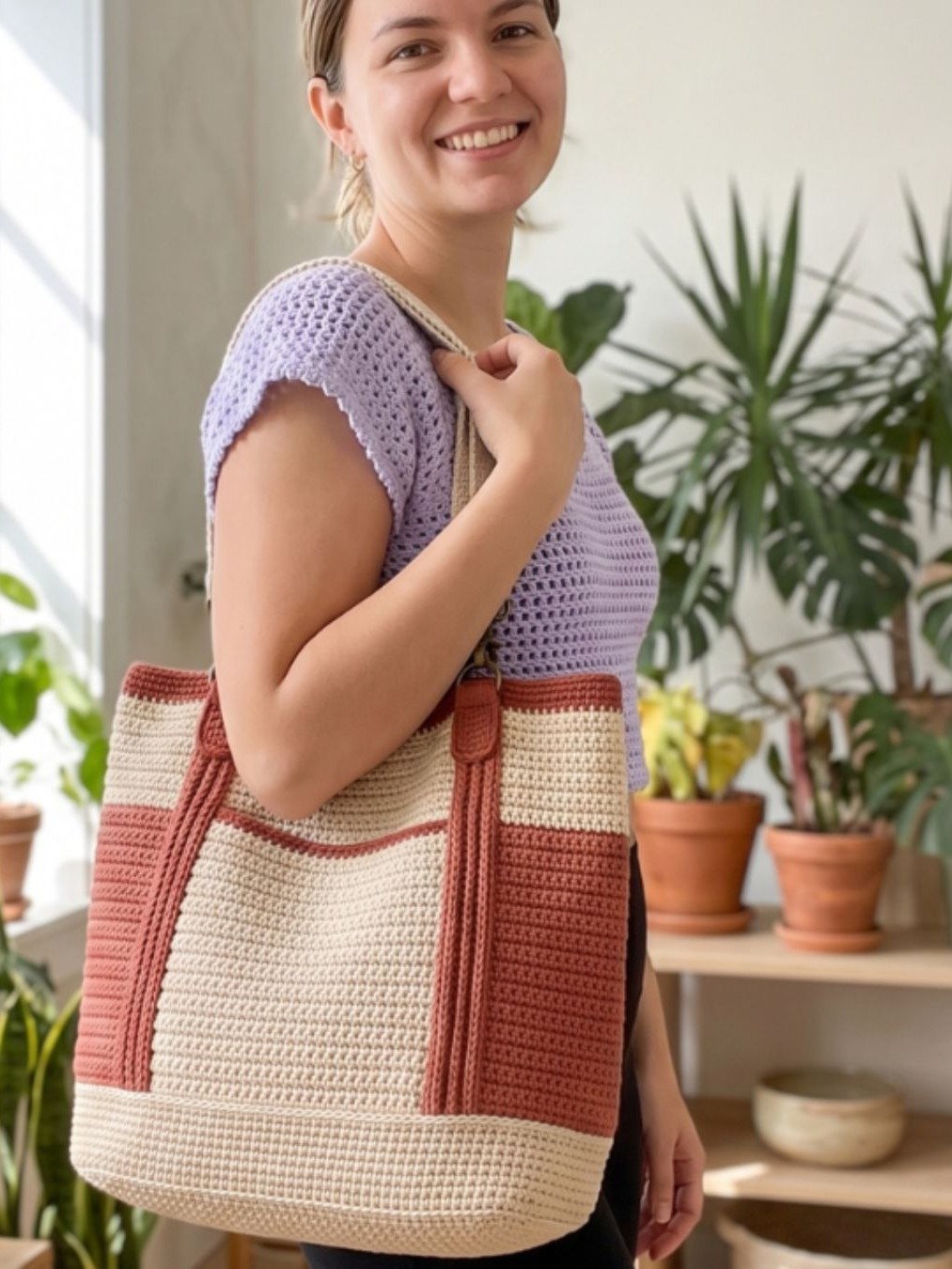 Crochet Hobo Bag Pattern PDF | Slouchy Shoulder Bag Crochet Pattern | 3 Sizes | Crochet Purse Pattern | Intermediate DIY Bag | Instant Download product image (2)