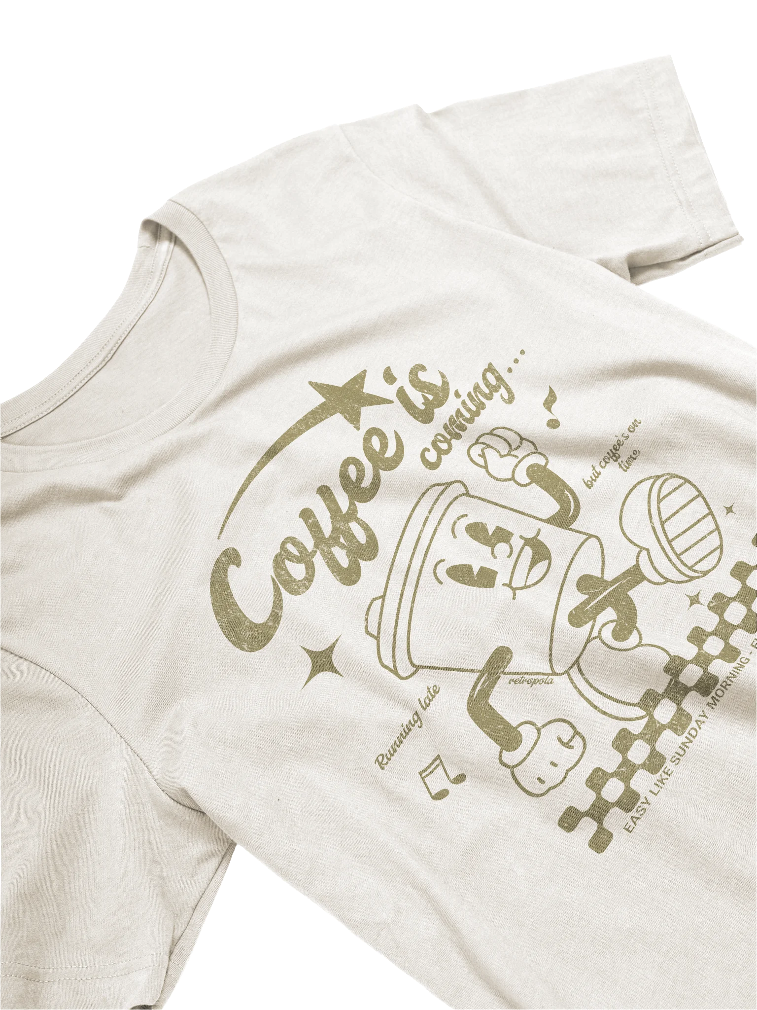 “Coffee Is Coming” - Retro Tee product image (2)
