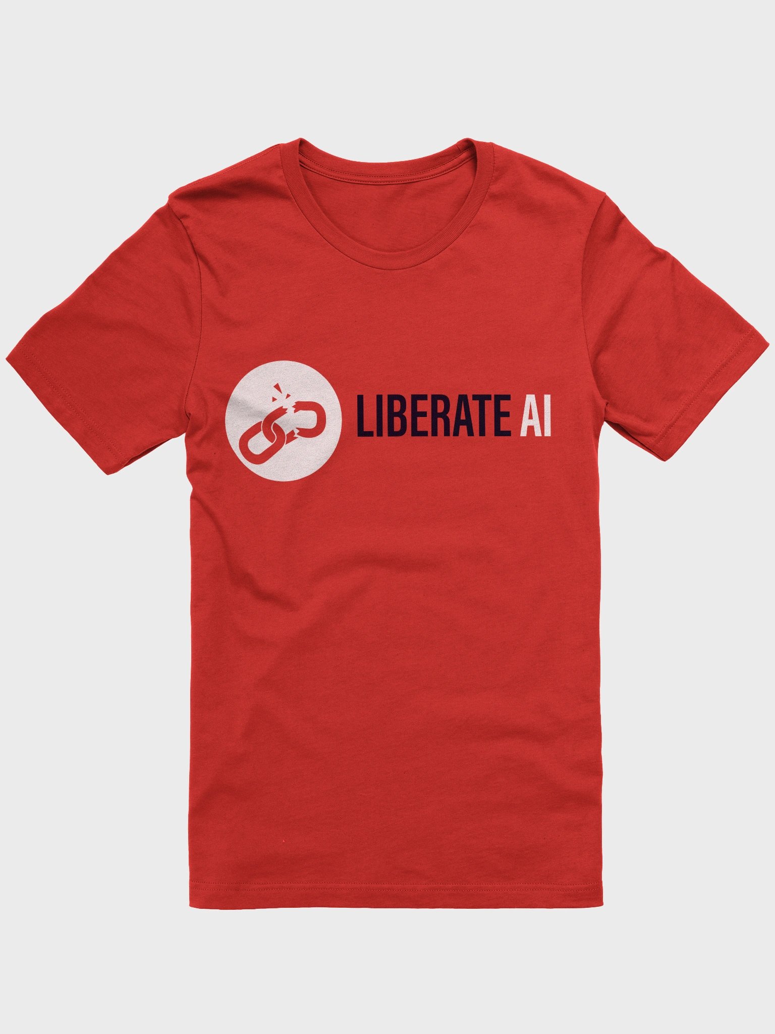 Liberate AI Movement T-Shirt (Red or Blue) product image (1)