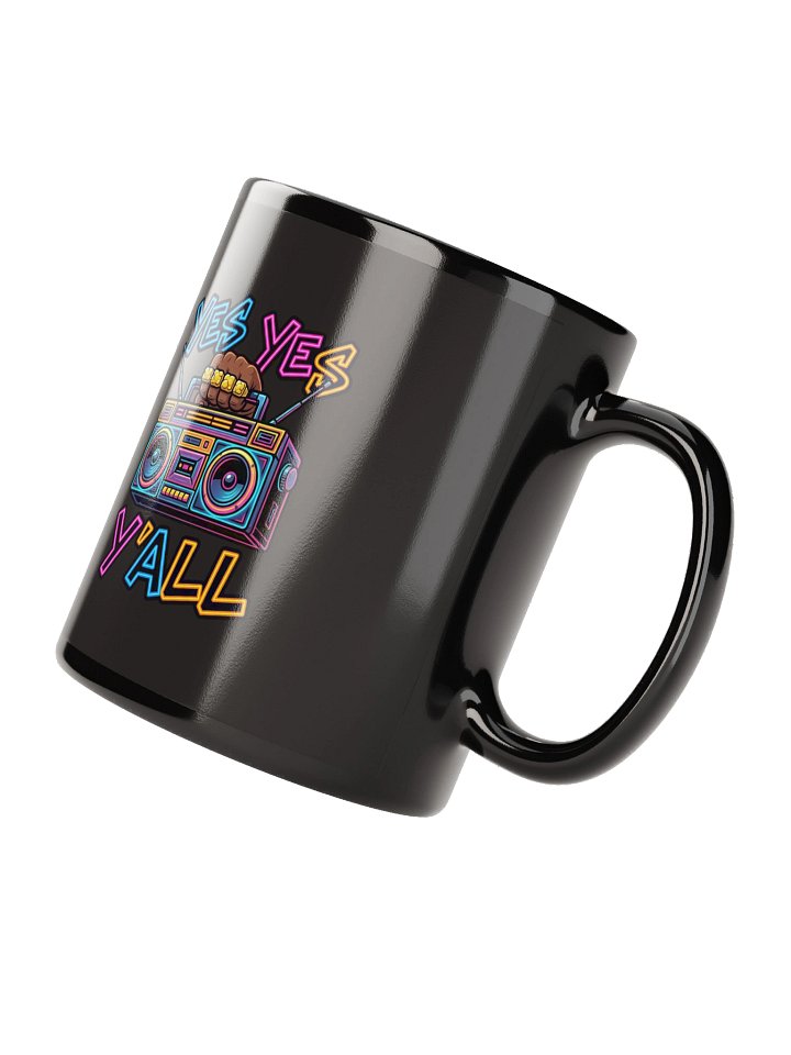 Yes Yes Y’all Hip Hop Mug – Black Boombox Coffee Cup for Rap Lovers product image (4)